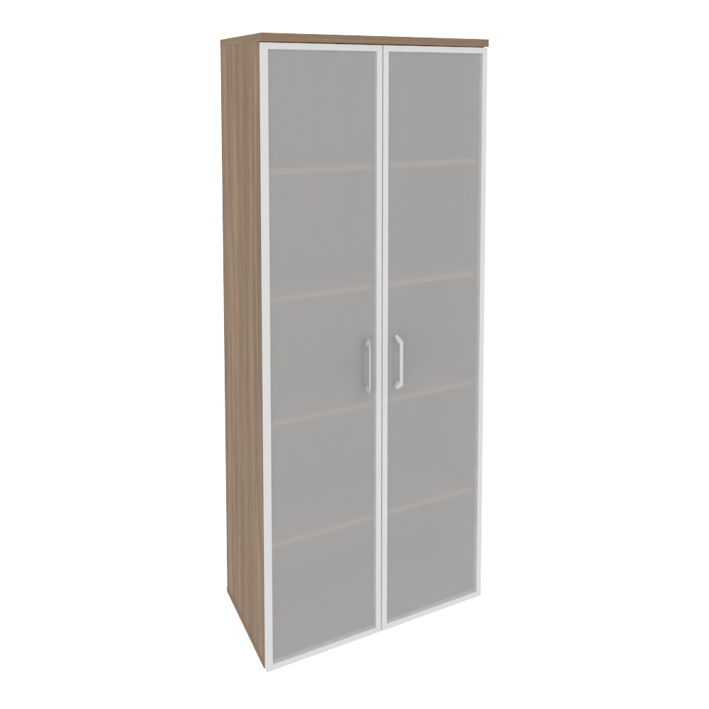 Шкаф высокий широкий (2 высоких фасада стекло в раме) O.ST-1.10R (800*420*1977)