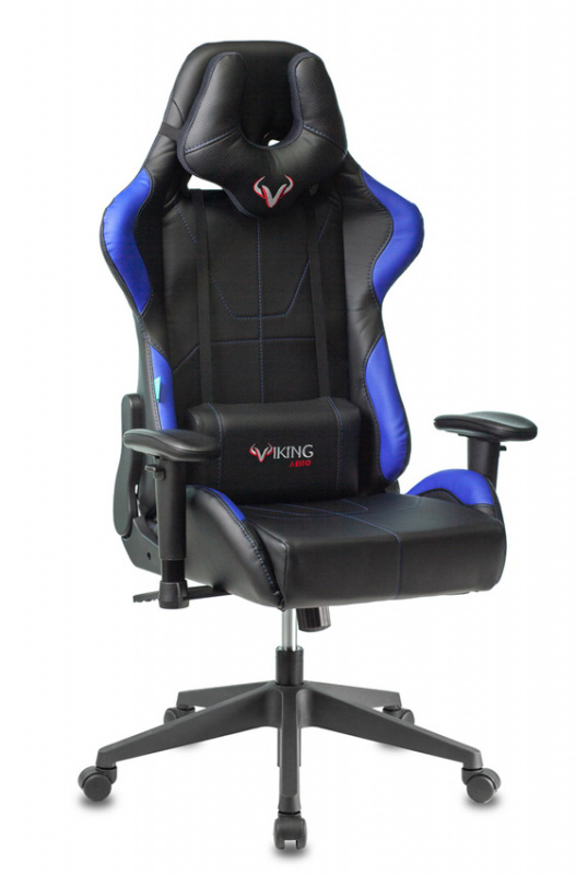 Кресло игровое Zombie VIKING 5 AERO черный/синий искусственная кожа с подголов. крестовина пластик VIKING 5 AERO BLUE