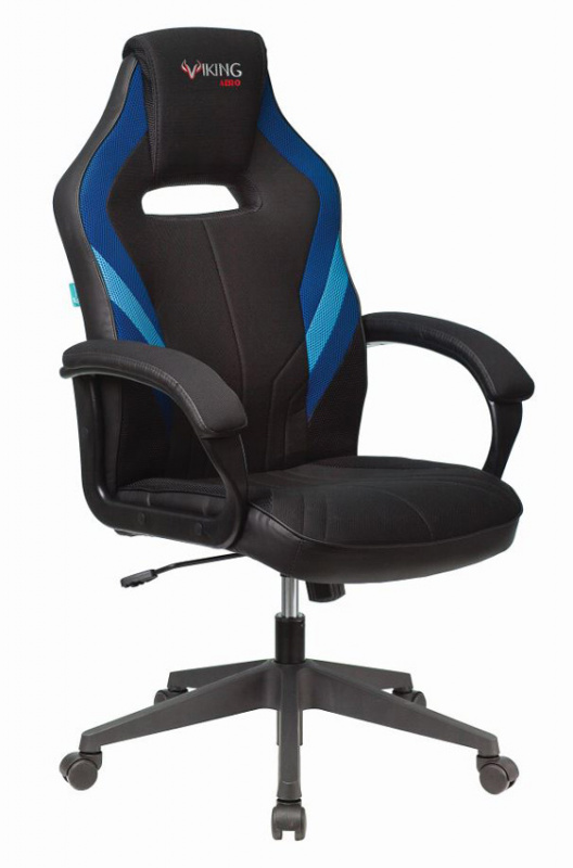 Кресло игровое Zombie VIKING 3 AERO черный/синий искусств.кожа/ткань крестовина пластик VIKING 3 AERO BLUE