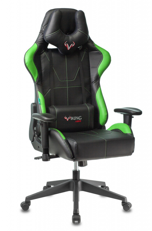 Кресло игровое Zombie VIKING 5 AERO черный/салатовый искусственная кожа с подголов. крестовина пластик VIKING 5 AERO LGREEN