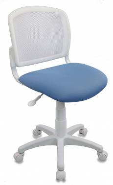 Кресло детское Бюрократ CH-W296NX белый TW-15 сиденье голубой 26-24 сетка/ткань крестовина пластик пластик белый CH-W296NX/26-24