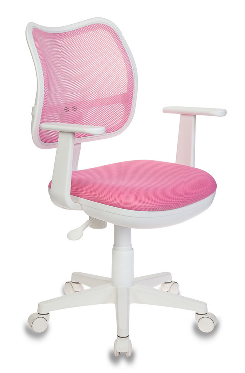 Кресло детское Бюрократ Ch-W797 розовый сиденье розовый TW-13A сетка/ткань крестовина пластик пластик белый CH-W797/PK/TW-13A