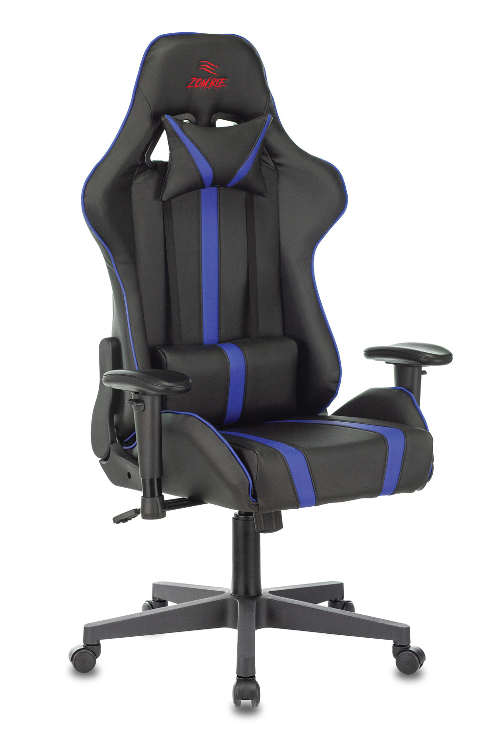 Кресло игровое Бюрократ VIKING ZOMBIE A4 черный/синий искусственная кожа с подголов. крестовина пластик VIKING ZOMBIE A4 BL