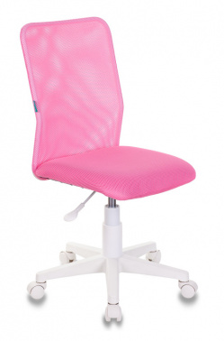 Кресло детское Бюрократ KD-9 розовый TW-06A TW-13А сетка/ткань крестовина пластик пластик белый KD-9/WH/TW-13A