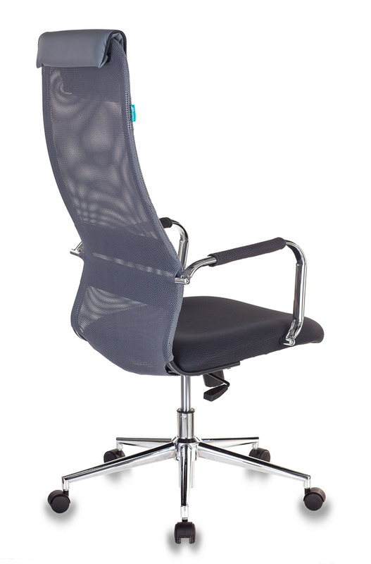 Кресло руководителя Бюрократ KB-9N темно-серый TW-04 TW-12 сетка/ткань с подголов. крестовина металл KB-9N/DG/TW-12