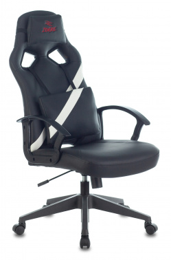 Кресло игровое ZOMBIE DRIVER чёрный/белый искусственная кожа с подголов. крестовина пластик ZOMBIE DRIVER WH
