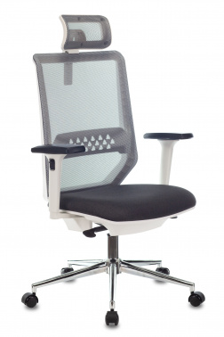 Кресло руководителя Бюрократ MC-612N-H черный TW-01 38-418 сетка/ткань с подголов. крестовина металл хром MC-612N-H/B/418B