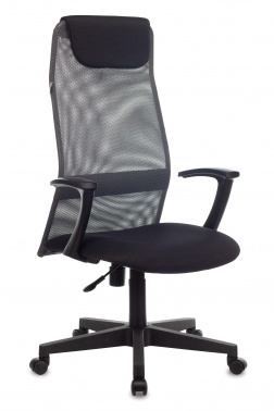 Кресло руководителя Бюрократ KB-8 темно-серый TW-04 TW-12 сетка с подголов. крестовина пластик KB-8/DG/TW-12