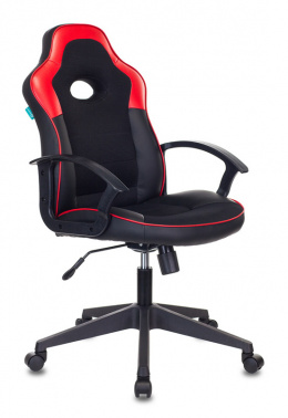 Кресло игровое Zombie VIKING-11 черный/красный искусст.кожа/ткань крестовина пластик VIKING-11/BL-RED