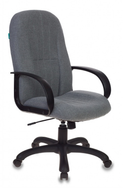 Кресло руководителя Бюрократ T-898AXSN серый 10-128 крестовина пластик T-898AXSN/10-128