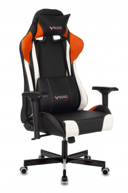Кресло игровое Zombie VIKING TANK черный/оранжевый/белый искусственная кожа с подголов. крестовина металл VIKING TANK ORANGE